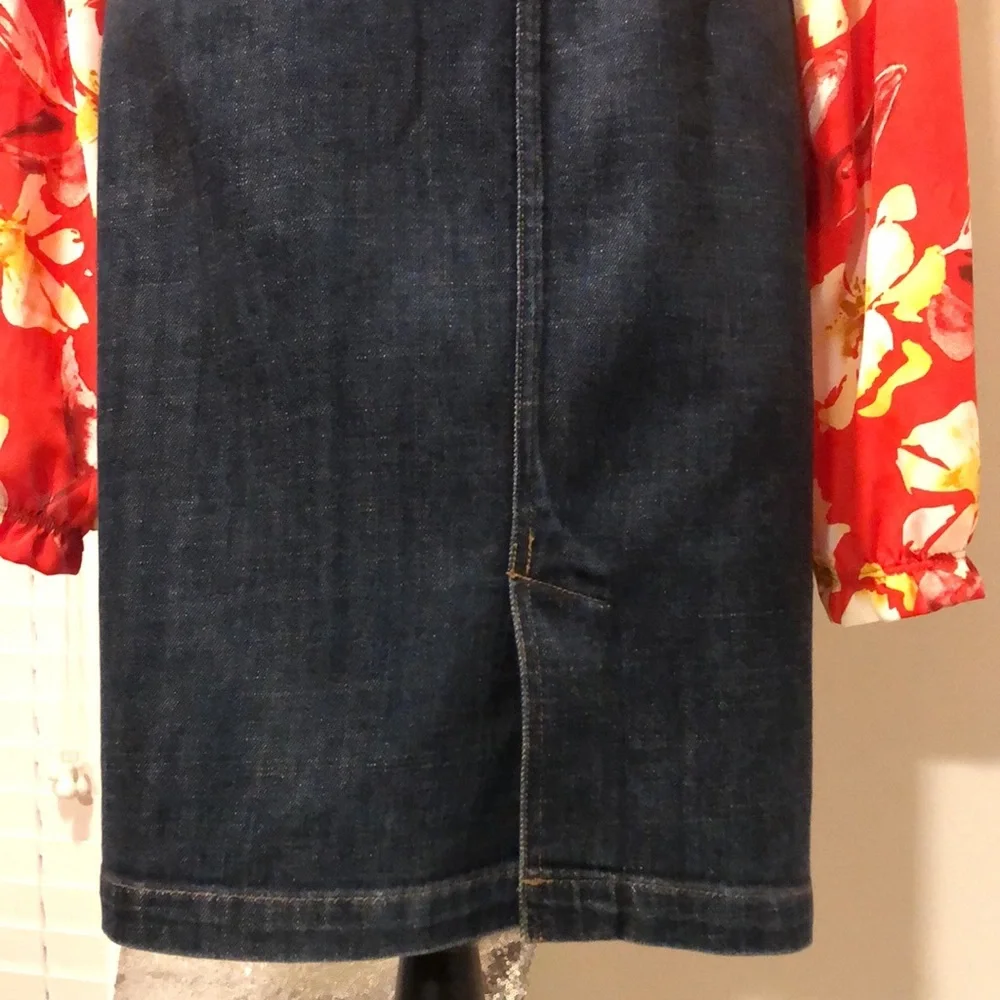 🔵RALPH LAUREN DARK WASH DENIM SKIRT - Picture 5 of 14